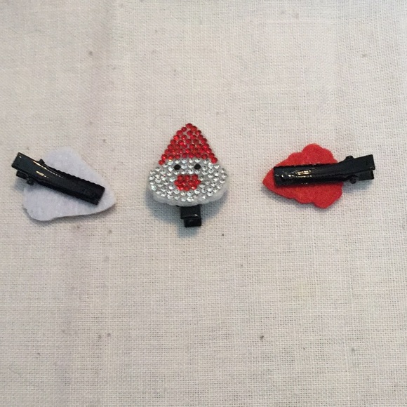 🎅NWT Amazing Rhinestone Hair clips 3 Total Fun Holiday Must Have 🎅 - Picture 6 of 8